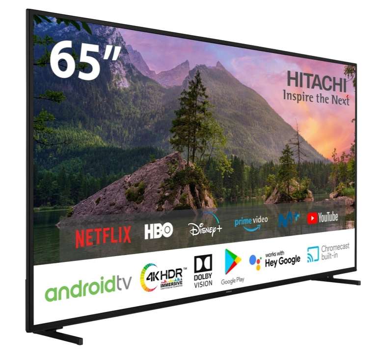 Tv 65" Hitachi 65HAK5350, 4K UHD, Smart TV / Amazon Iguala Con Envío Gratuito.