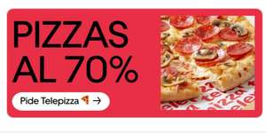 3 pizzas medianas (2 ingredientes) TELEPIZZA