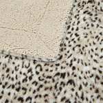 Manta de piel sintética suave, polar, marrón con patrón de leopardo, 127 x 152 cm