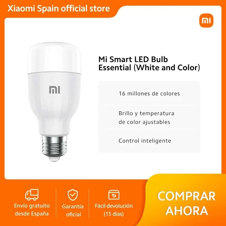 Bombilla inteligente Xiaomi LED [Tienda oficial Xiaomi] 0,99€ si eres nuevo usuario