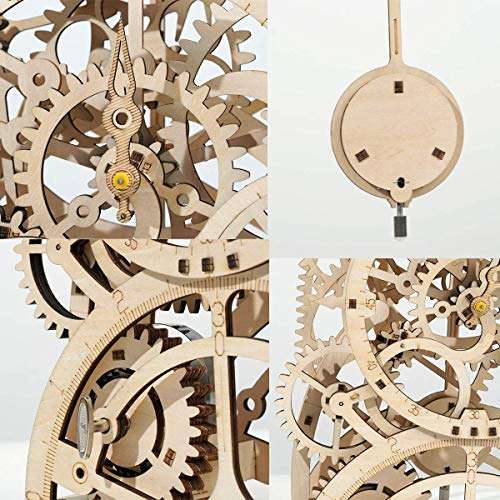 Kit de reloj de pared de péndulo de madera en 3D para construir para adultos (cupón 65%)