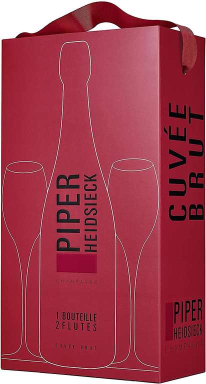 Piper Heidsieck Champagne Cuvée Brut - 75 cl - estuche con dos copas