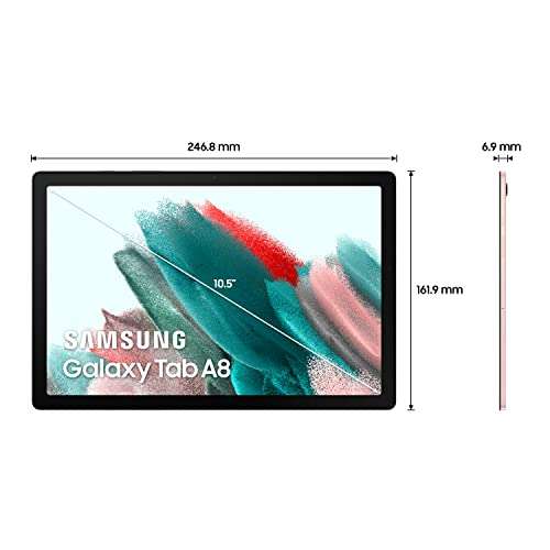 Samsung Galaxy Tab A8 - Tablet de 10.5” (4GB RAM, 128GB Almacenamiento, Wifi, Android 12) 2 colores