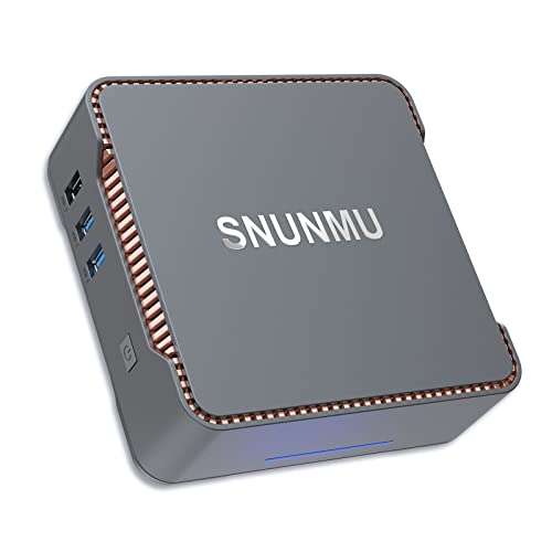SNUNMU Mini PC,Intel Celeron N3350(hasta 2,4GHz),4GB DDR3 64GB eMMC Windows 10 Pro Mini Ordenador,