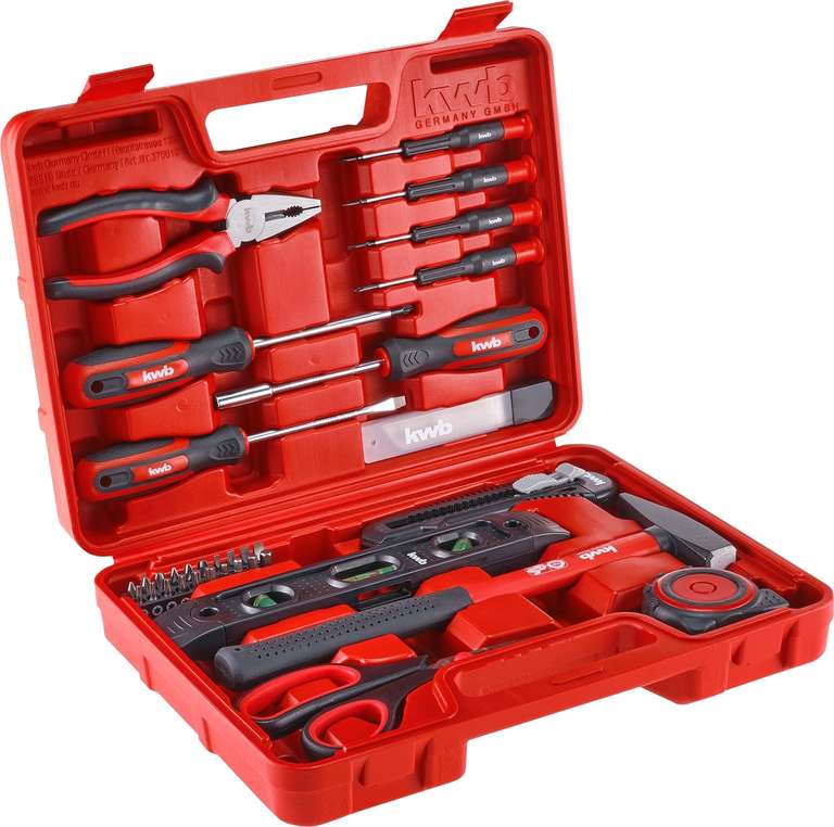 Maletin de herramientas de 35 piezas, relleno, resistente, óptimo para el hogar o el garaje