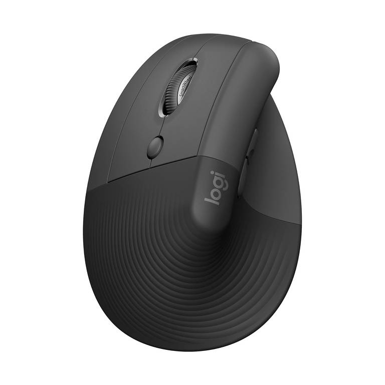 Logitech Lift Left Ratón Ergonómico Vertical de Mano Izquierda, Inalámbrico, Bluetooth o Receptor Logi Bolt USB,