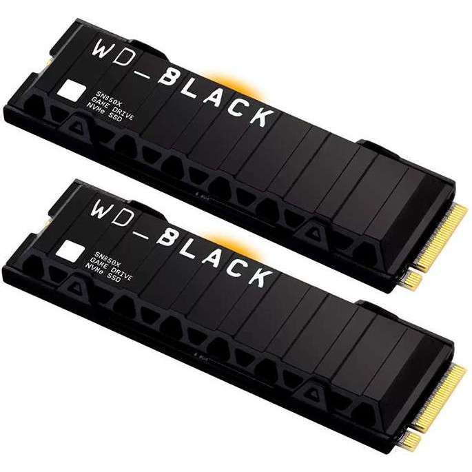 Dos SSD WD_Black SN850X de 1TB con disipador de calor por 177,79€ (88,90€ cada uno)
