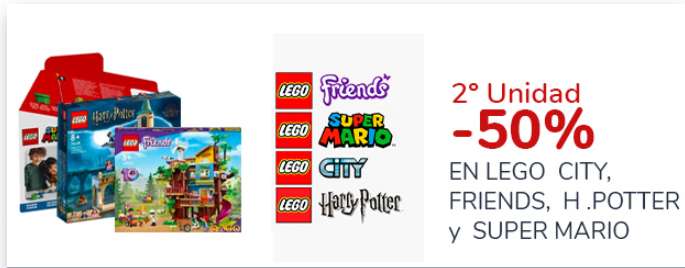 2ª Ud. -50% en LEGO City, Friends, Harry Potter y Super Mario