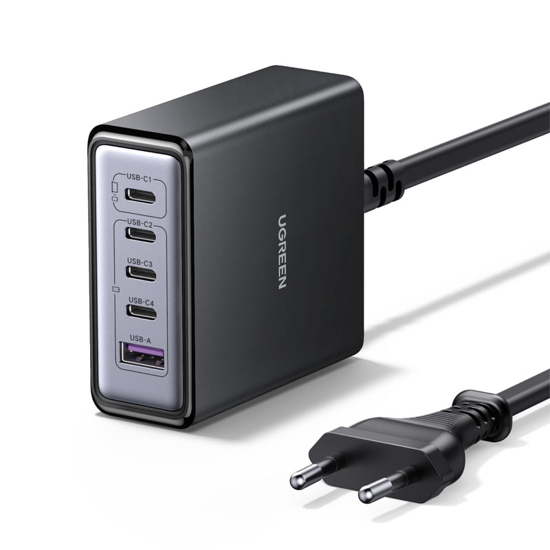 UGREEN Zapix Cargador USB C GaN 65W Estación de Carga de Sobremesa 5 en 1 (4xUSB-C y 1xUSB-A)