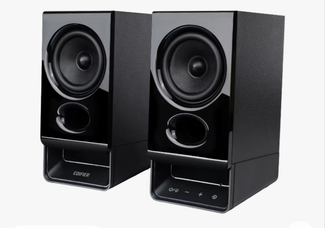 Altavoces pc Edifier R20BT,Controladores Rango Completo 2.75'',Bluetooth 6.0,Controles Táctiles,Entradas AUX y USB-C,Luz Ambiental, Ng/bc