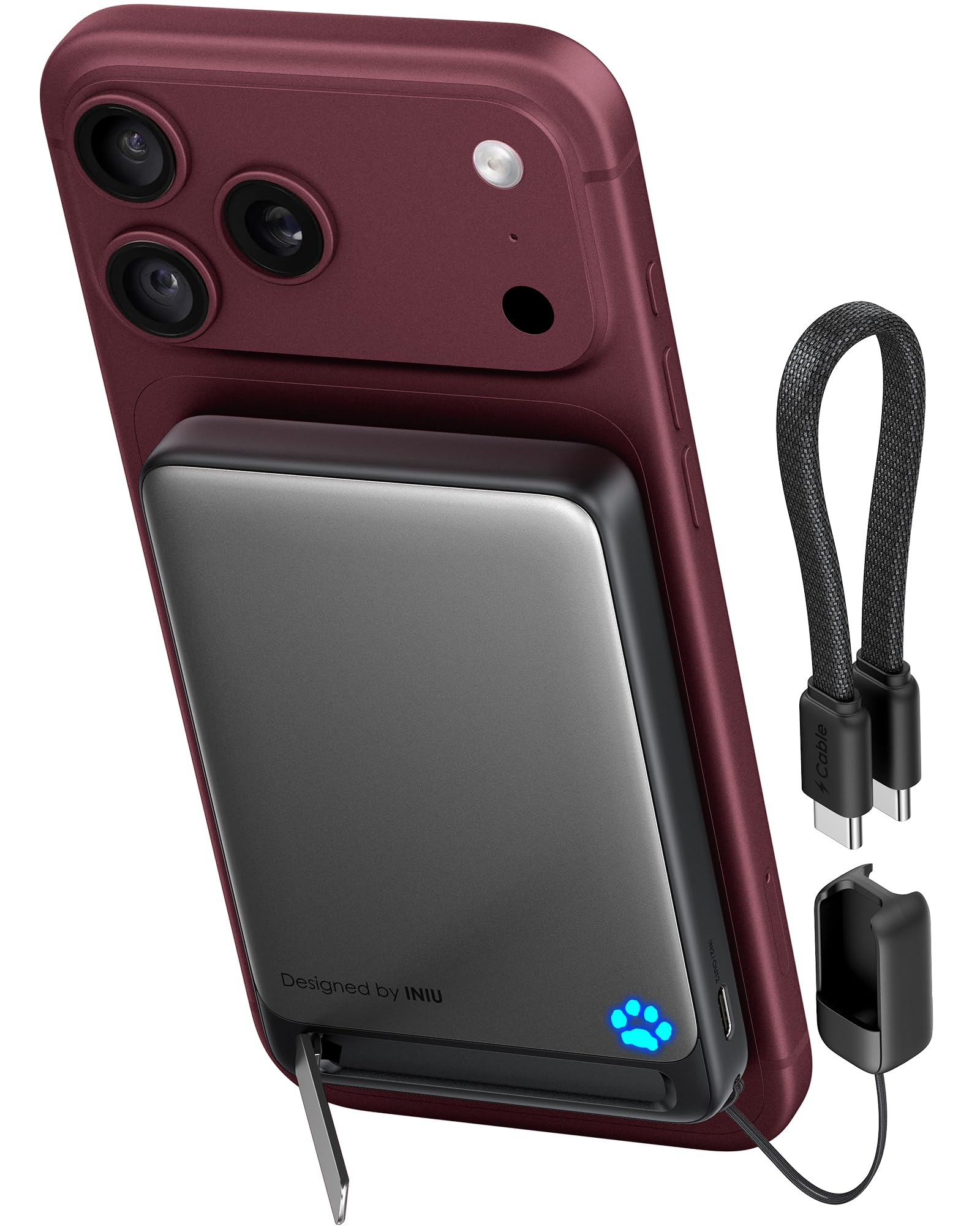 INIU 45W Power Bank, Fino 10000mAh Inalámbrico Magnético Batería Externa