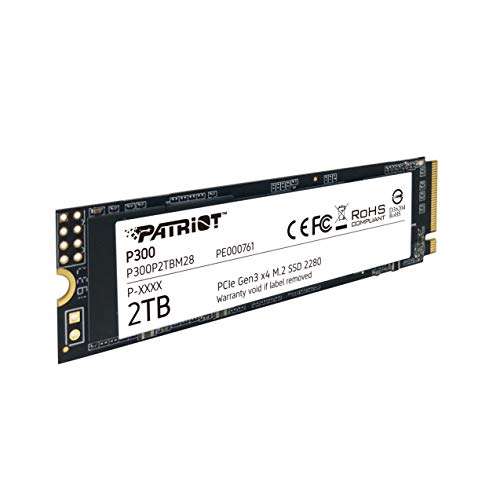 Patriot P300 M.2 PCIe Gen 3 x4 2TB SSD NVMe M.2 de bajo Consumo