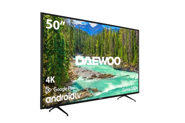 Daewoo D50DM54UANS - Android TV 50 Pulgadas 4K HDR, Dolby Vision & Dolby Atmos (65" - 439€)