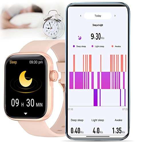 Fitonme Reloj Inteligente Mujer, 1.69 '' Fitness Tracker Reloj Bluetooth