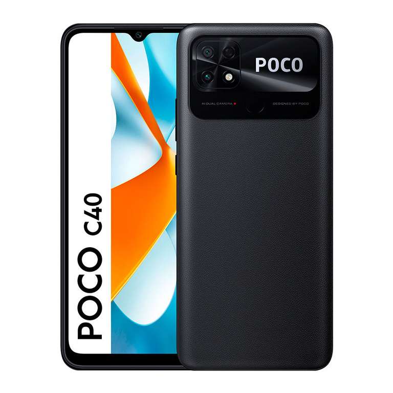 Xiaomi Poco C40 Smartphone Pantalla 6.71" HD+ Cámara Dual 13MP Procesador Octa Core 6000 mAh Carga Rápida 18W MIUI 13 Capacidad4GB/64GB