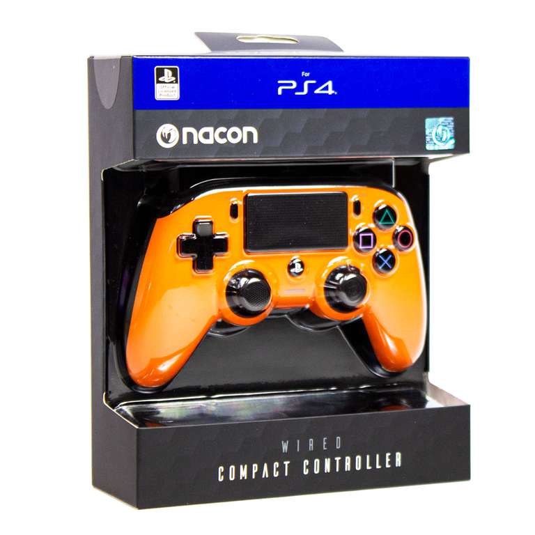 Mando Nacon Wired Compact Controller para PS4, Naranja