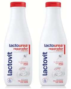 2x Lactovit Gel Ducha Reparador Lactourea, Hidrata, Nutre y Repara, con Protein Calcium y Lactourea, 550 ml. 1'20€/ud