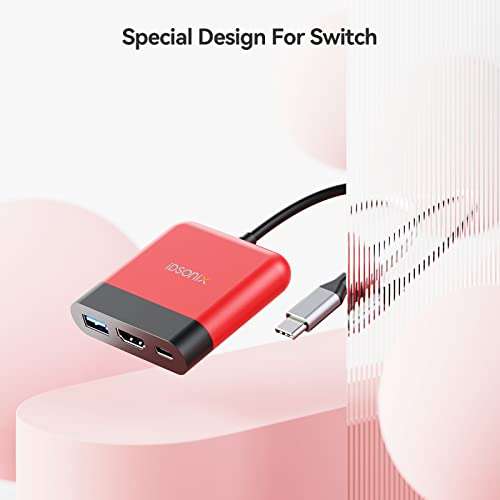 Cable adaptador para Switch,4K USB C HDMI Hub Kabel 100 W de potencia . Tres colores