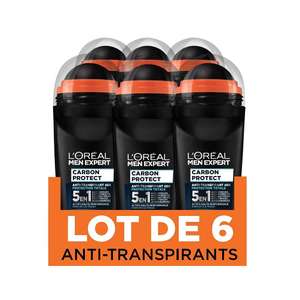 6x Desodorante L 'Oréal Carbon Protect Ice Fresh