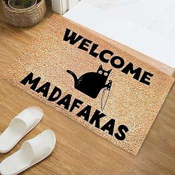 Alfombrilla Dark Cat "Welcome Madafakas" 30x50 cm