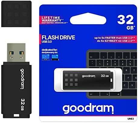 GoodRam UME3 - Memoria USB (32 GB, USB 3.0), Color Negro