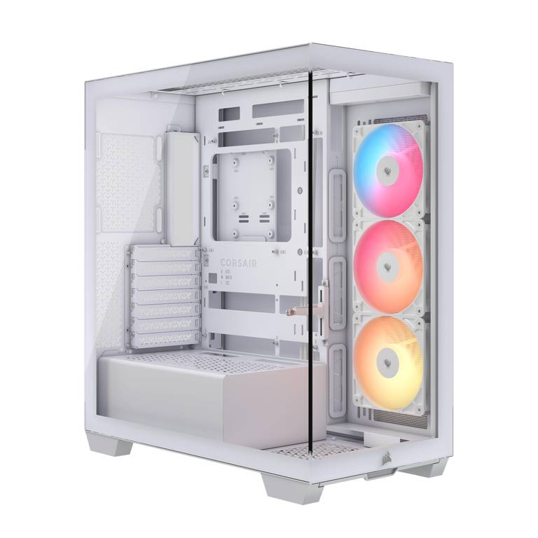 Caja panorámica CORSAIR 3500X RS-R ARGB (Blanco, Cristal Templado) con 3 ventiladores de 120mm