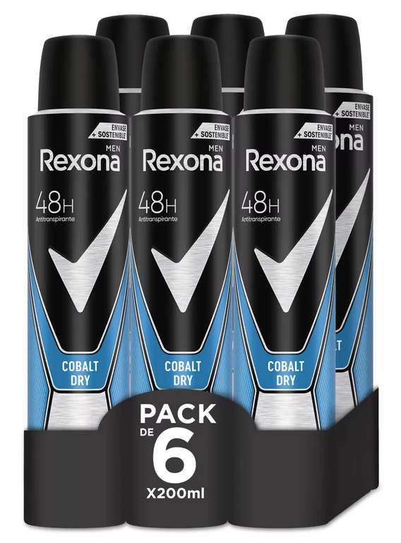 6x Rexona Desodorante Cobalt Dry 200ml