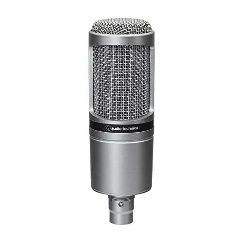 Audio-Technica AT2020 Micrófono de Condensador cardioide (conexión XLR)  para Voz en Off, podcasting, Streaming y grabación, Metálico » Chollometro