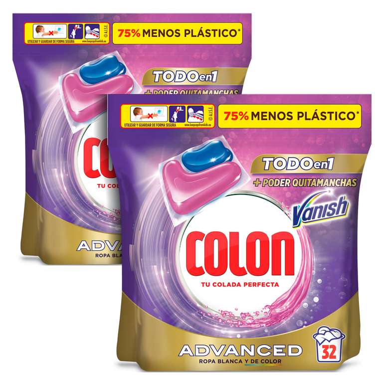 Colon Vanish Advanced Detergente para la ropa 64 cápsulas (nuevos usuarios)