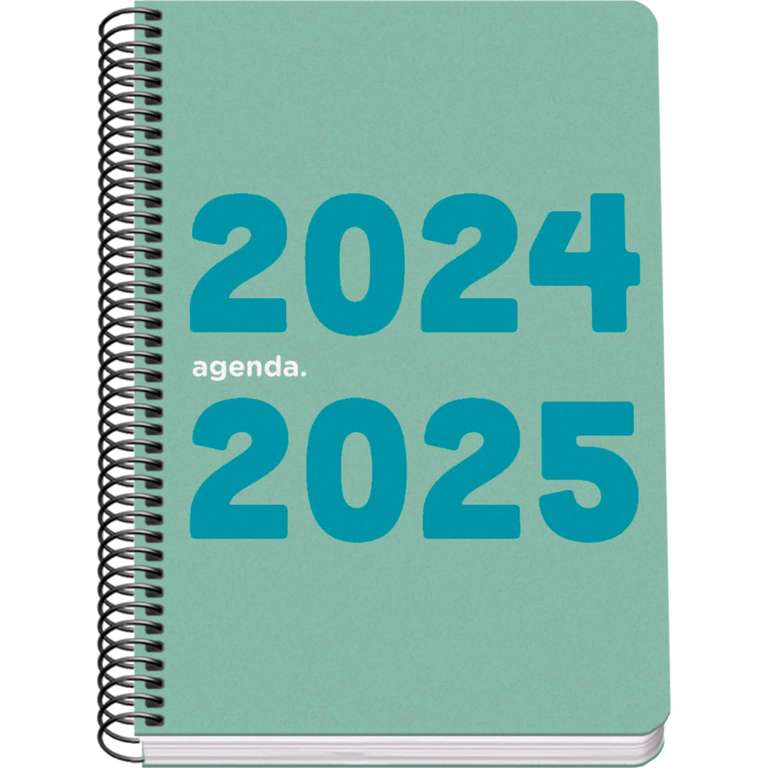 Dohe - Agenda Escolar 2024 2025 - Semana Vista, Tamaño A5 (15x21 cm), Cierre de Anillas, Tapa Flexible de Plástico