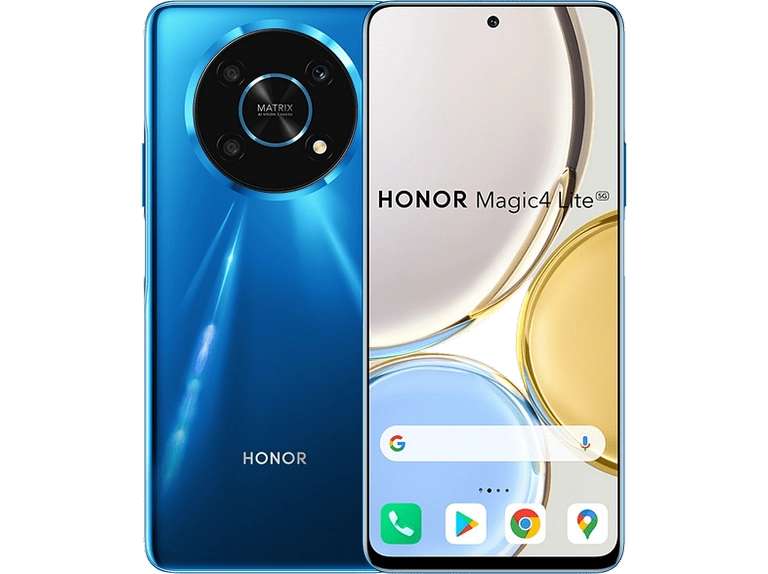 Móvil - Honor Magic 4 Lite, Azul, 128 GB, 6 GB, 6.81" Full HD, Qualcomm Snapdragon 695, QuadCam 48 MP, 4800 mAh, Dual Sim