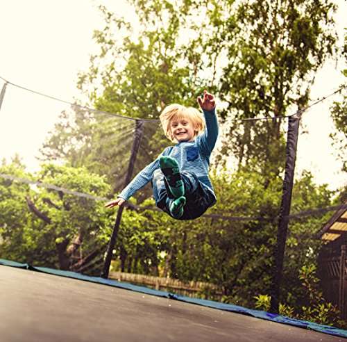 Cama elástica de jardín Uni-Jump Trampolín Infantil, certificación Intertek GS, con Superficie de Salto, Red de Seguridad