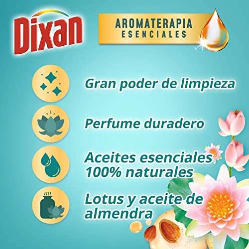 Dixan Gel Aromaterapia Lotus & Aceite de Almendra, Detergente Líquido para Lavadora (30 lavados, pack de 4, total 120 lavados)