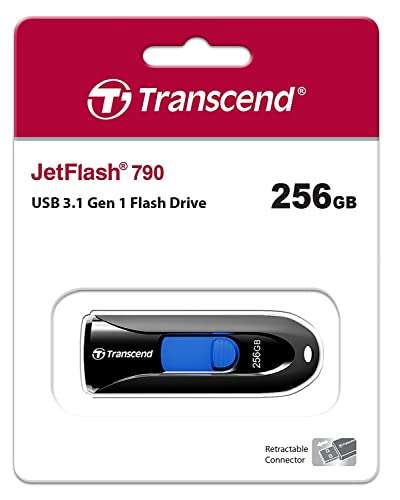 Transcend USB JetFlash 790 - 256GB, Memoria Flash USB 3.1