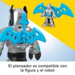 Fisher-Price Imaginext DC Super Friends Batman defensor gris y Exo traje Robot con luces y sonidos, con figura y accesorios, juguete +3 años