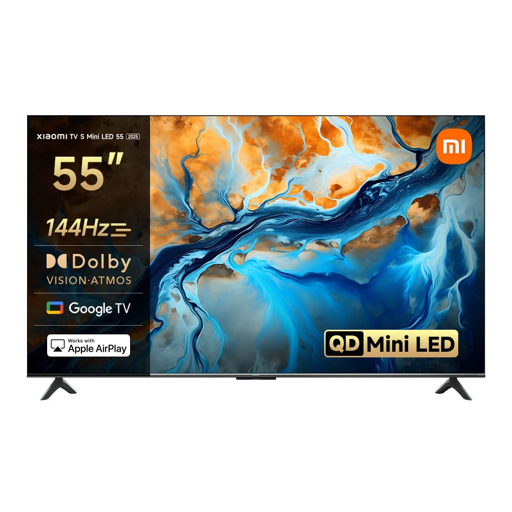 Xiaomi TV S Mini LED 55” 4K QD-Mini LED, 144 Hz, 1200 nits, Dolby Vision IQ y Dolby Atmos