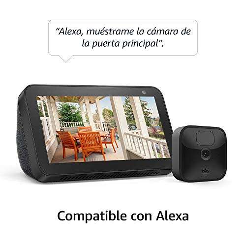 Blink Outdoor | Cámara de seguridad HD inalámbrica y resistente intemperie,3 cámaras + Blink Video Doorbell |Audio bidireccional,Alexa