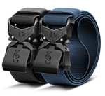 KEMISANT Cinturón Táctico 2 Piezas, Cinturón Hombre Militar Trabajo Cinturón 38MM,Hebilla Metal Liberación Rápida