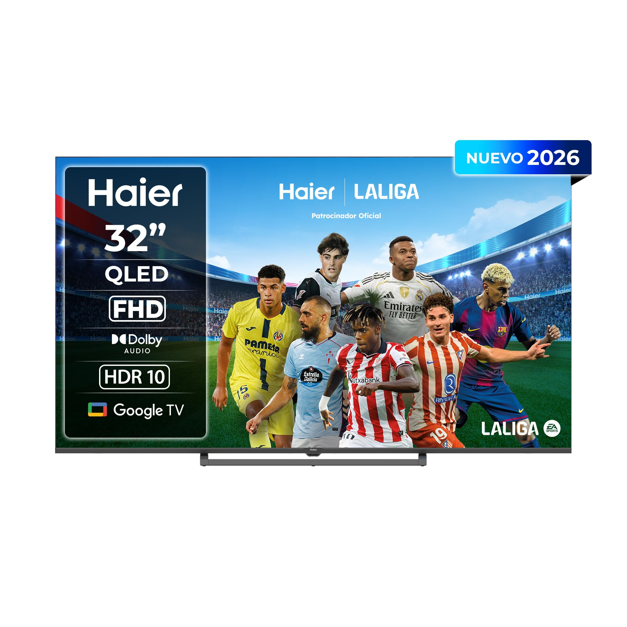 Smart TV Haier S80 QLED 32" H32S80GFX (Full HD 1080p, Google TV, Chromecast, HDR10, Dolby Audio, DBX-TV, 4x HDMI 2.1, Bluetooth 5.1, 2026)