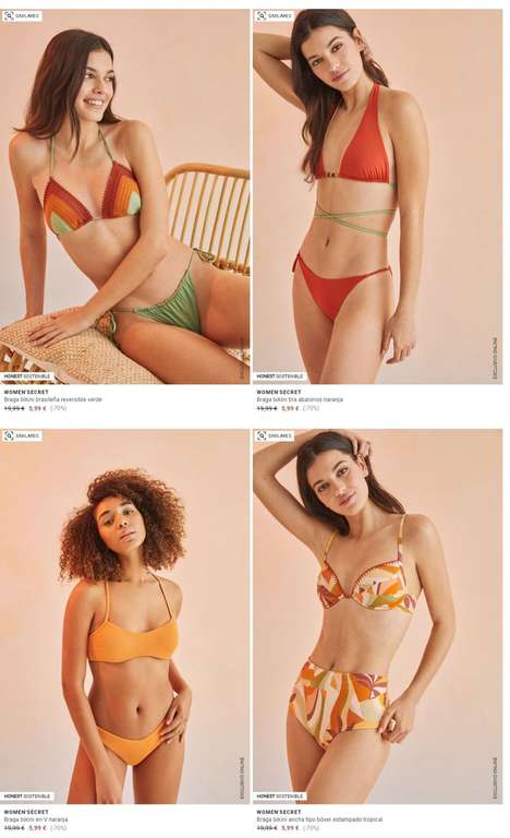 Variedad de bragas de bikinis por 5,99€