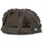 vidaXL Tienda de pesca para 4 personas impermeable marrón
