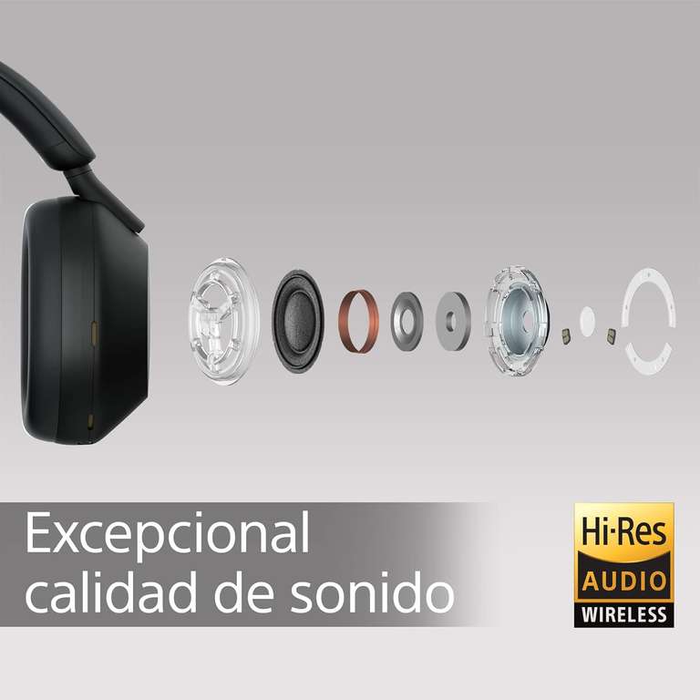 Sony WH-1000XM5 - Auriculares Inalambricos, Noise Cancelling, 30 horas Autonomía, Micrófono Incorporado [256€ Nuevo Usuario y 248€ con N26]
