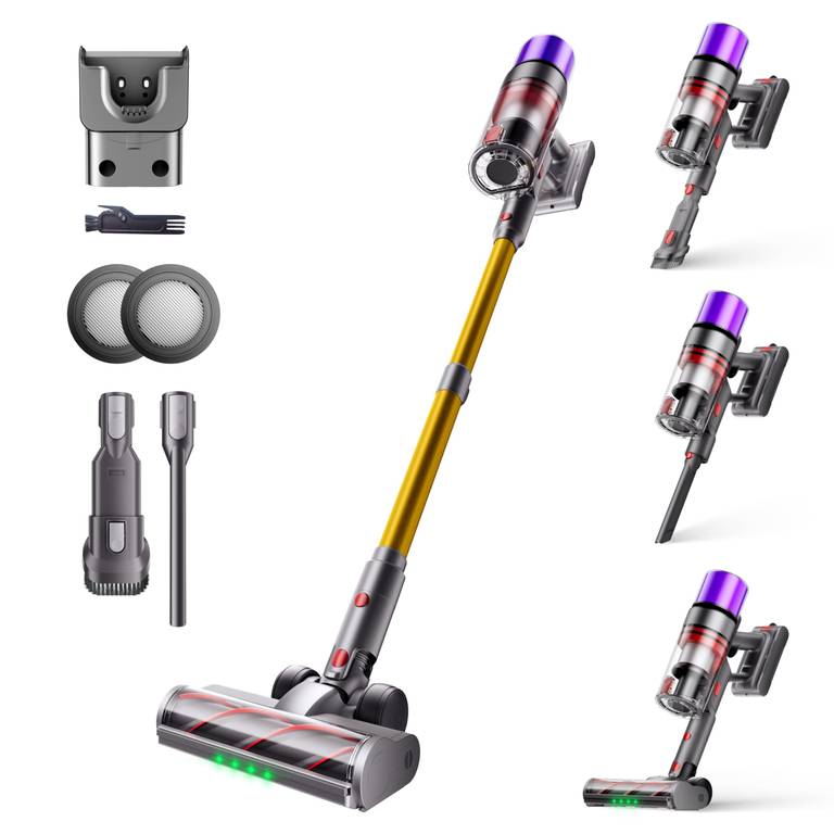 Aspiradora Escoba ISWEEPR X7 sin Cable 55Kpa/600W/80Min, pantalla LED, sensor de polvo, cepillo verde antienredos