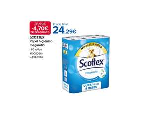 Scottex MEGAROLLO Papel Higiénico 60 UDS | Costco - [ 0,40€ / ROLLO ]