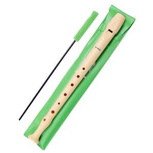 Flauta escolar sintetica con funda verde hohner