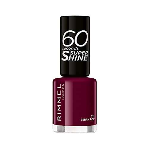 Esmalte de uñas Rimmel London 60 Seconds Super Shine 712-Berry Pop - 1 unidad Cupón 40ctm