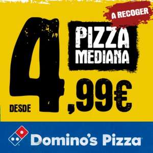 Pizza Mediana a Recoger por 4,99