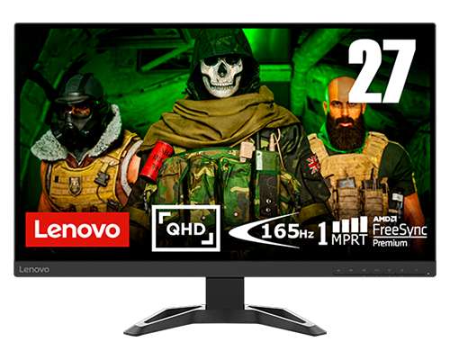 Monitor Gaming Lenovo 27" VA QHD 165Hz - sRGB 99% HDR10 - FreeSync Premium - 1ms - Altavoces