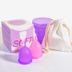 SET Copa Menstrual Ecológica + Vaso Esterilizador Plegable, Instrucciones Y Bolsa Algodón | + Guía Descargable