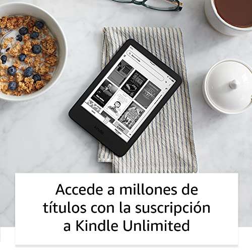 Nuevo Kindle (2022): nuestro Kindle más compacto y ligero, con una pantalla de alta resolución de 300 ppp y 6" + 3 meses de Kindle Unlimited